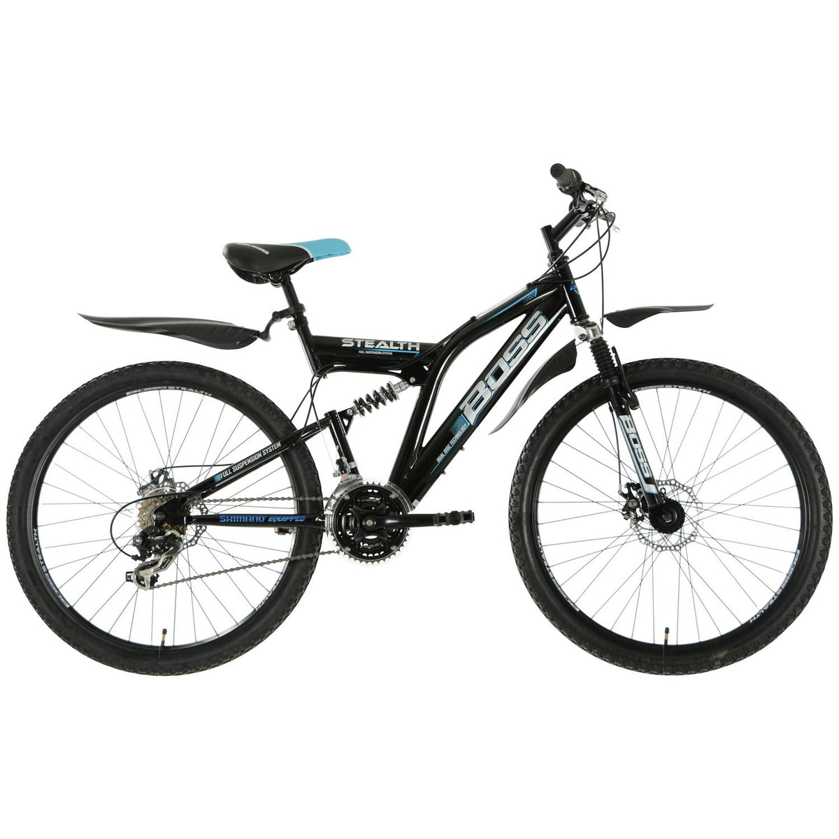 Boss kids mountain bike Black/Blue 26 inch, imported from the UK