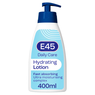 ASDA E45 Daily Non-Greasy Moisturiser Body Lotion for Dry & Sensitive Skin 400ml- Buy online at McGrocer