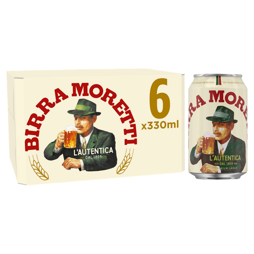 Birra Moretti Premium Lager Beer Cans Beer & Cider ASDA   