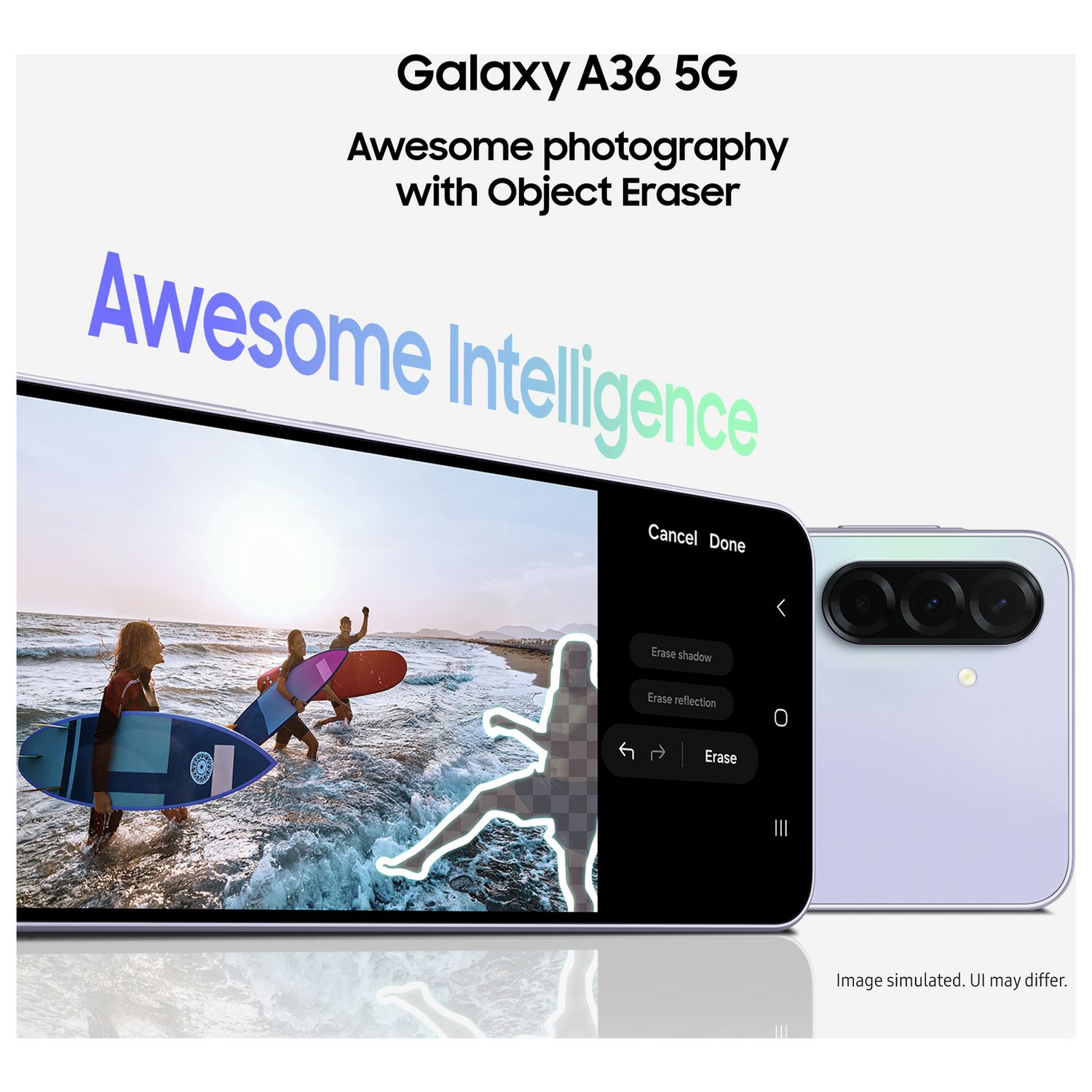 Samsung Galaxy A36 5G smartphone 256GB Lime, imported from the UK