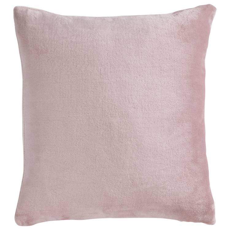 Argos Home fleece cushion pink 43x43cm, UK version