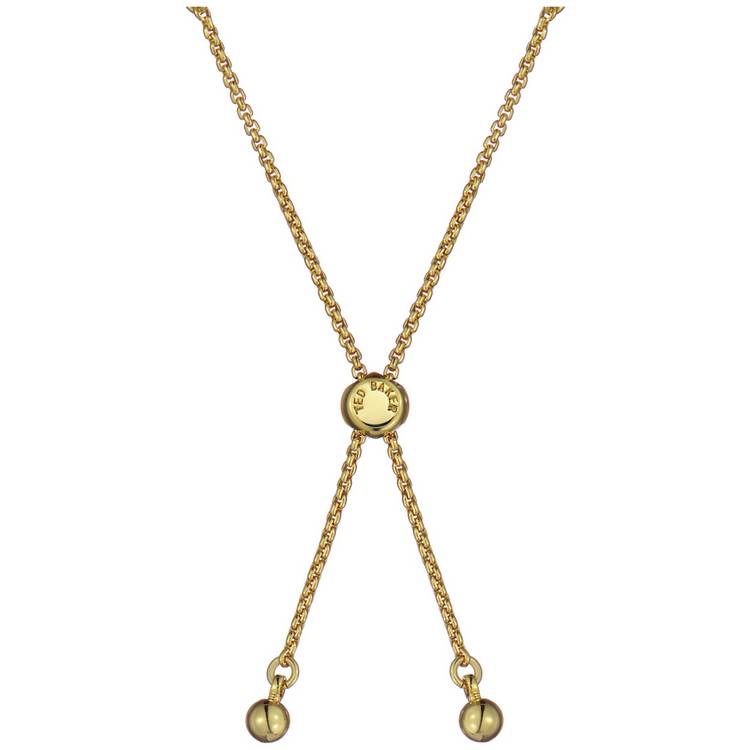 Ted Baker gold plated pink crystals adjustable bracelet (British brand)