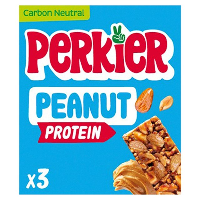 Perkier Crunchy Peanut Protein bars   3 x 35g Food Cupboard M&S   