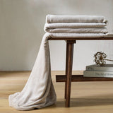 Argos Home large fleece throw taupe 220x200cm, UK version