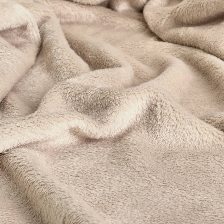 Argos Home large fleece throw taupe 220x200cm, UK version