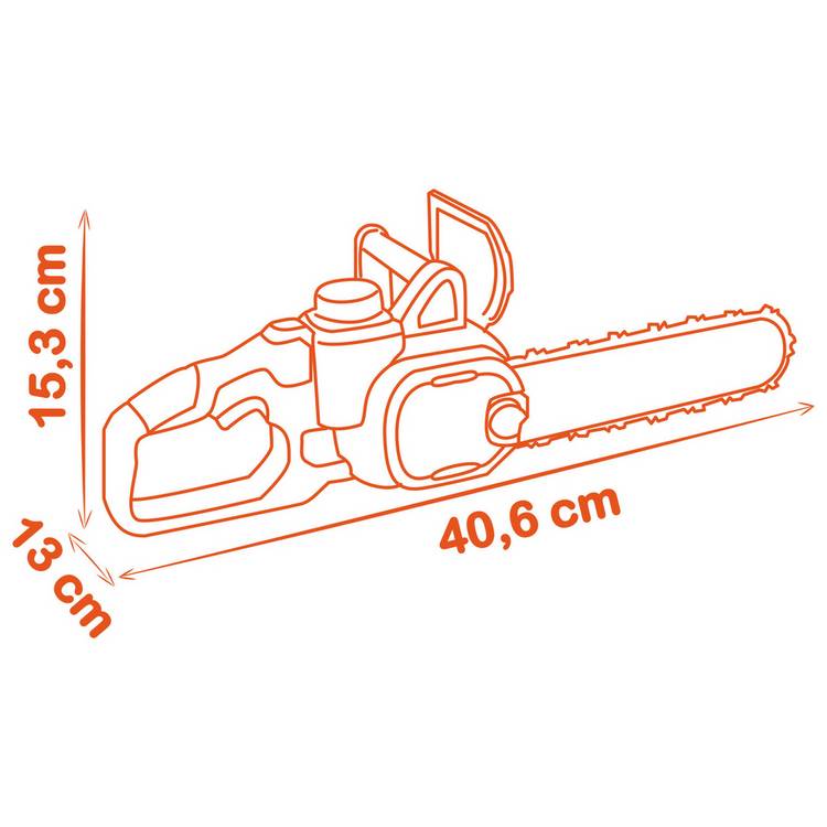 Smoby Black and Decker Chainsaw toy with sounds and moving blade - British product