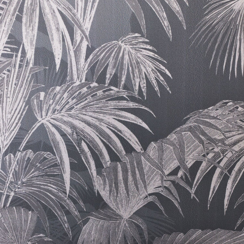 Argos Home Botanical Palm Blackout Grey Roller Blind - 120cm