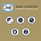 Sealy Dual Comfort memory foam pillow 74x48cm (British brand)