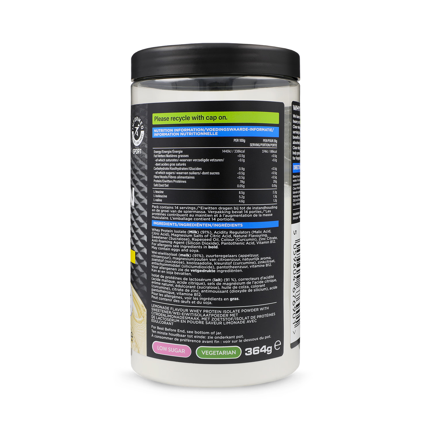 Precision Engineered Clear Whey Protein Lemonade 364g - British product
