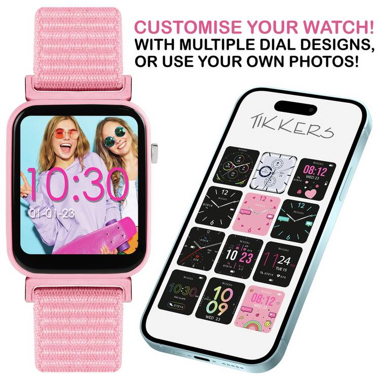 Tikkers Series 13 kids smartwatch in pink (British brand)