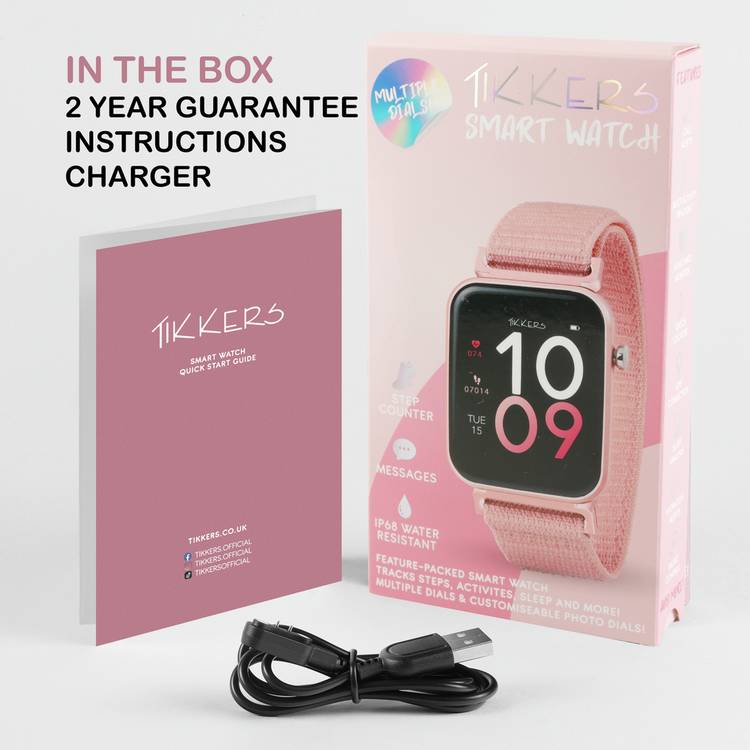 Tikkers Series 13 kids smartwatch in pink (British brand)