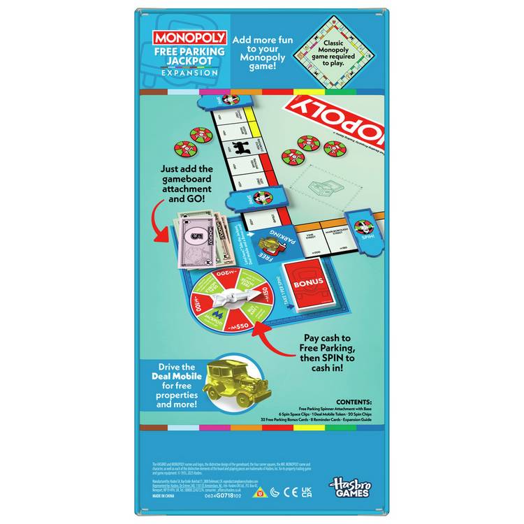 Hasbro Monopoly Free Parking Jackpot expansion game, UK version