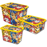 Paw Patrol storage boxes set of 3 with lids, imported from the UK