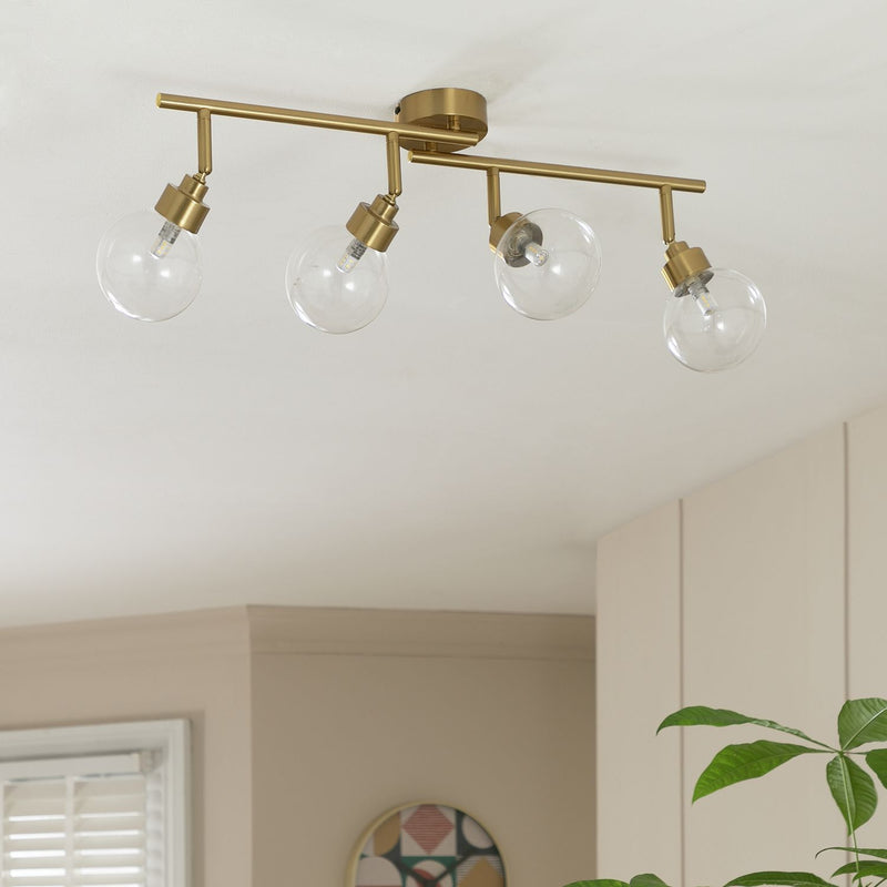 Argos Home brass four-light spotlight bar, UK version