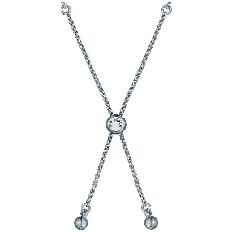 Ted Baker silver plated crystal baguette adjustable bracelet, UK version