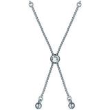 Ted Baker silver plated crystal baguette adjustable bracelet, UK version