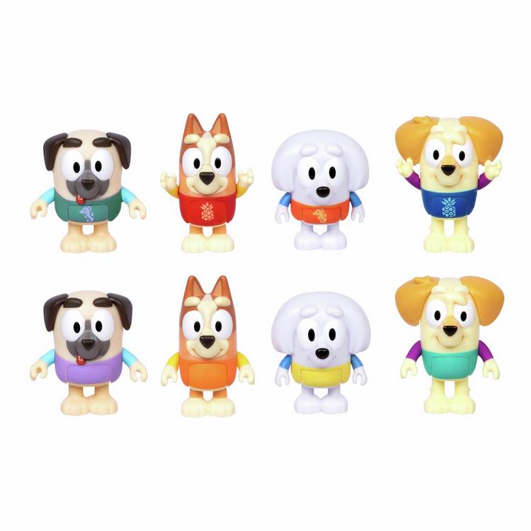 Bluey splash park figures 4-pack 6 cm, imported from the UK