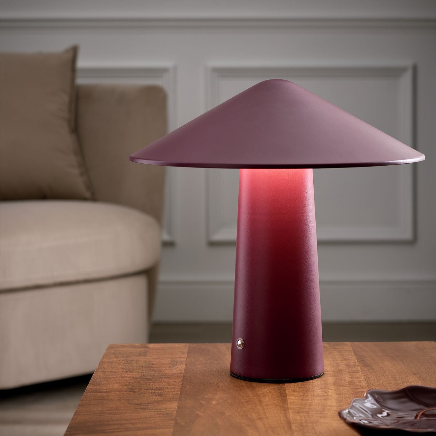 Habitat Kiro Rechargeable LED Touch Table Lamp Charcoal