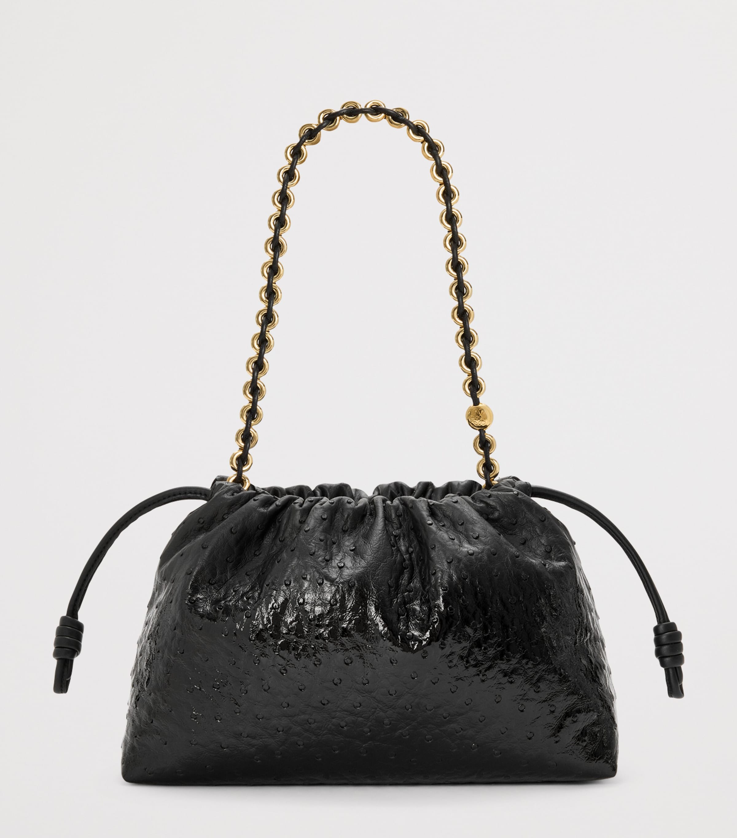 LOEWE Flamenco ostrich leather clutch bag - British product