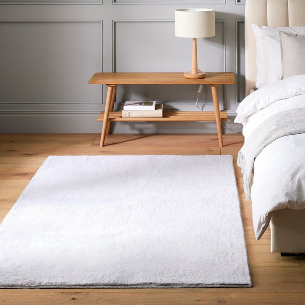Habitat dove grey short pile rug 150x80cm, imported from the UK