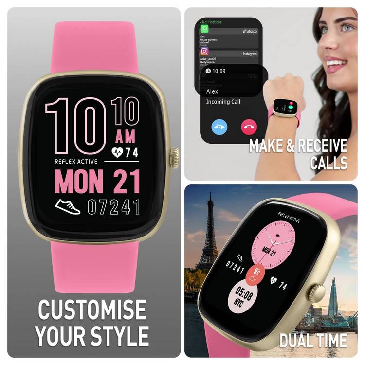 Reflex Active interchangeable strap calling smartwatch (British brand)