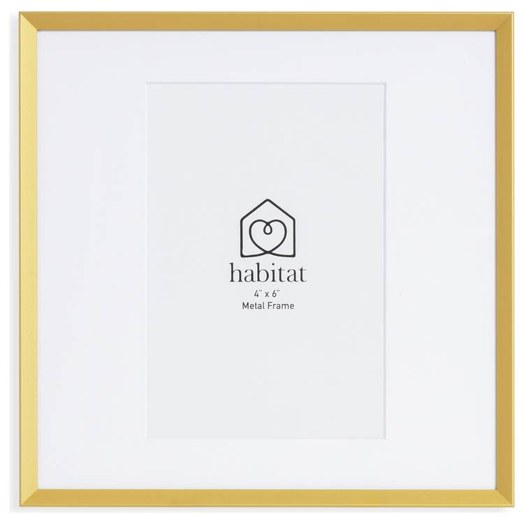 Habitat gold effect metal picture frame 4x6 inch (British brand)