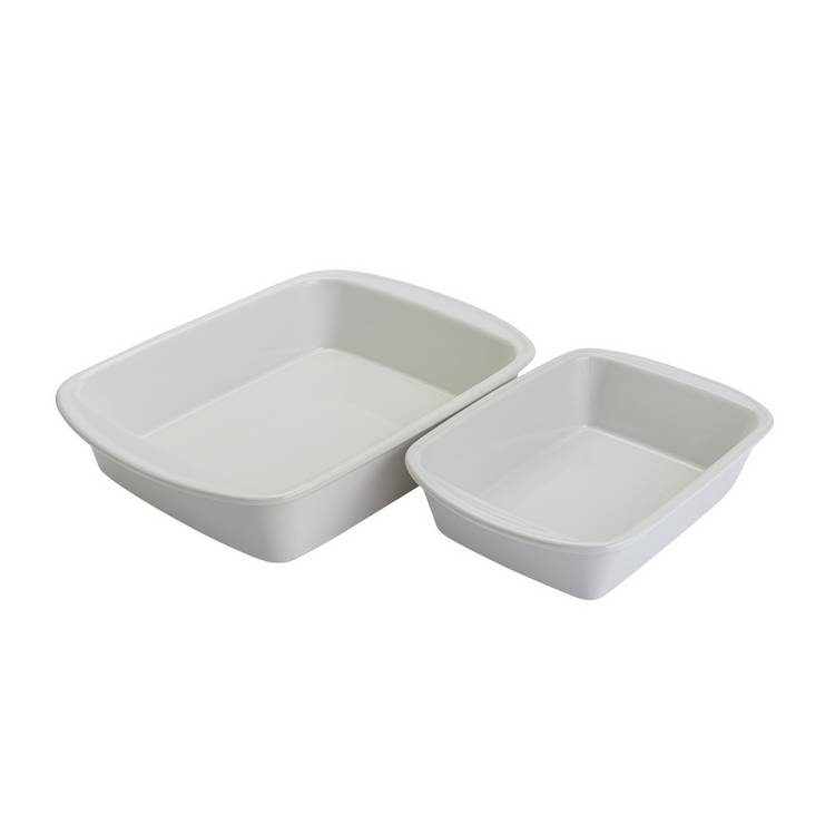 Argos Home large and medium ceramic roasters set of 2, UK version
