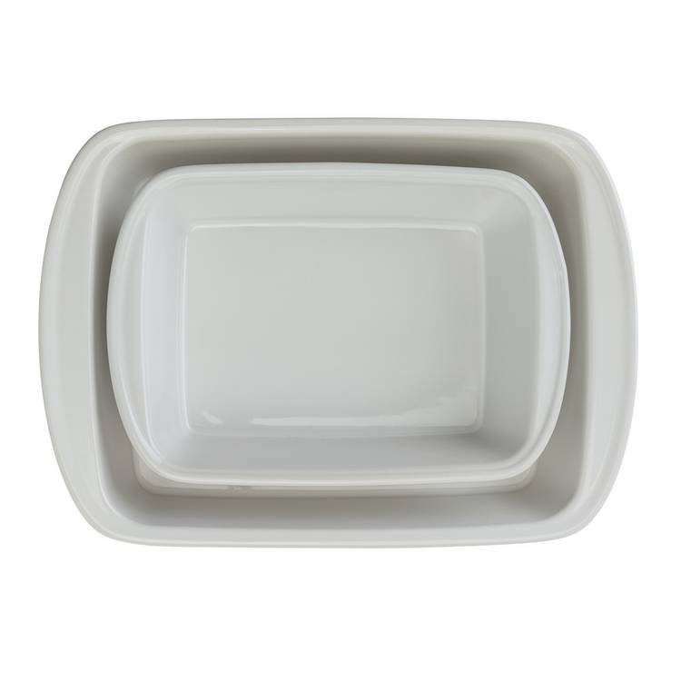 Argos Home large and medium ceramic roasters set of 2, UK version