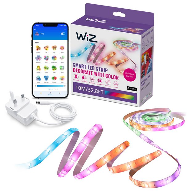 WiZ RGBIC LED lightstrip 10m, imported from the UK