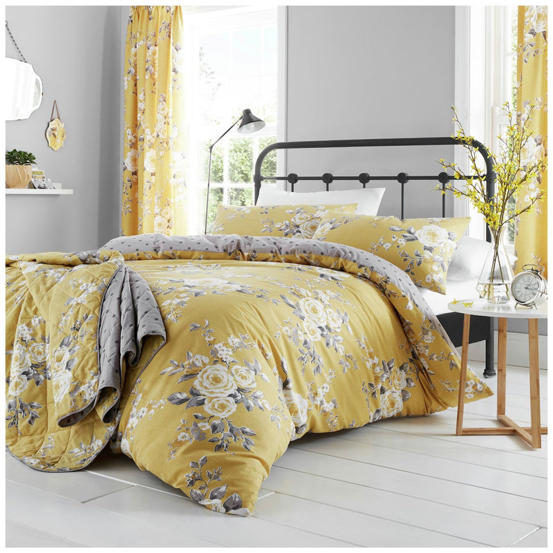 Catherine Lansfield Canterbury Ochre Bedding Set - Superking