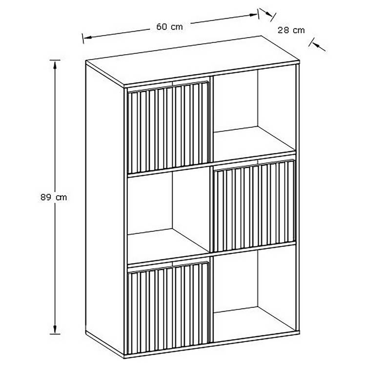 GFW Kube 6 cube storage black oak British product