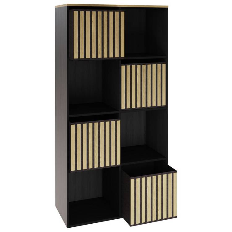 GFW Kube 8 Cube Storage Unit Black & Oak, UK version