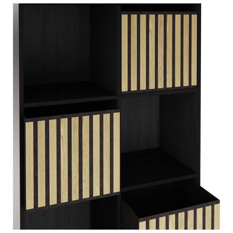 GFW Kube 8 Cube Storage Unit Black & Oak, UK version