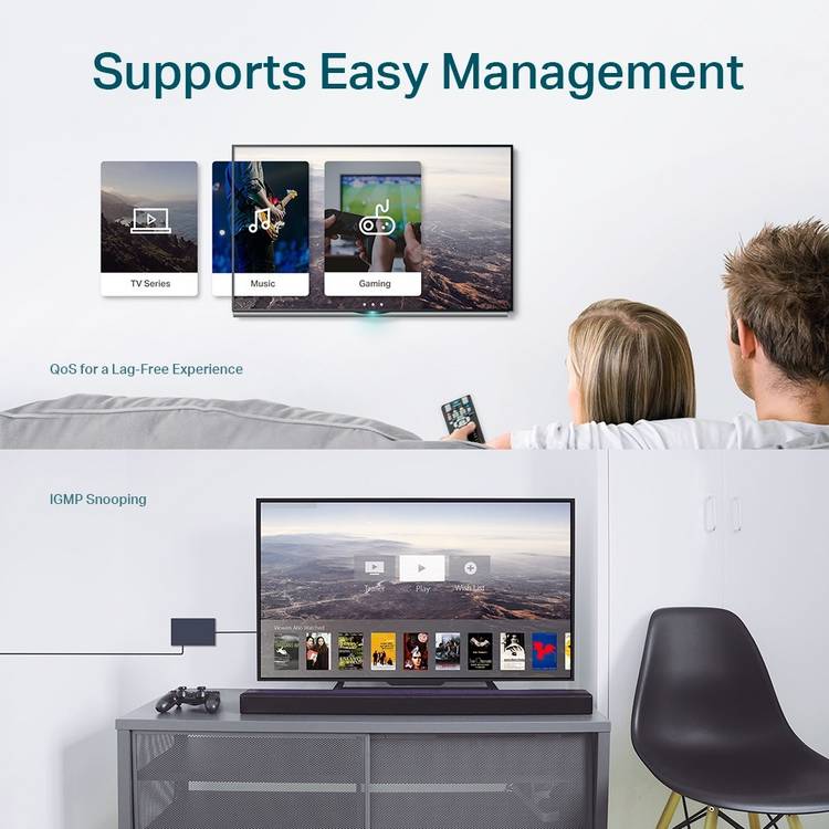 TP-Link easy smart switch 5 port gigabit, imported from the UK