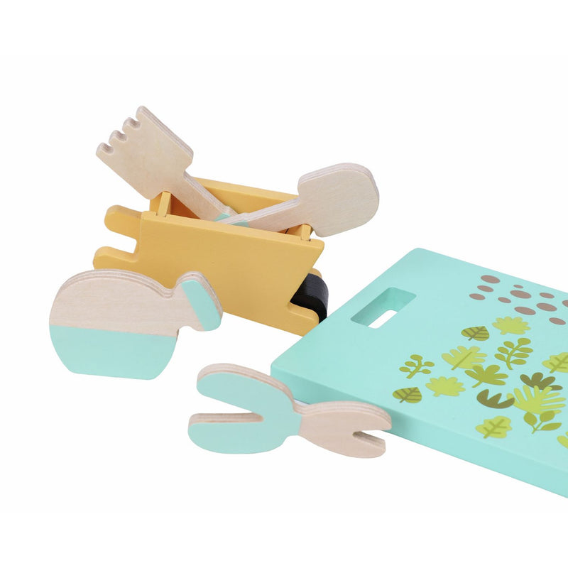 Chad Valley wooden garden house set with figures, UK version