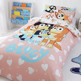 Bluey cotton hearts toddler bedding set (British brand)