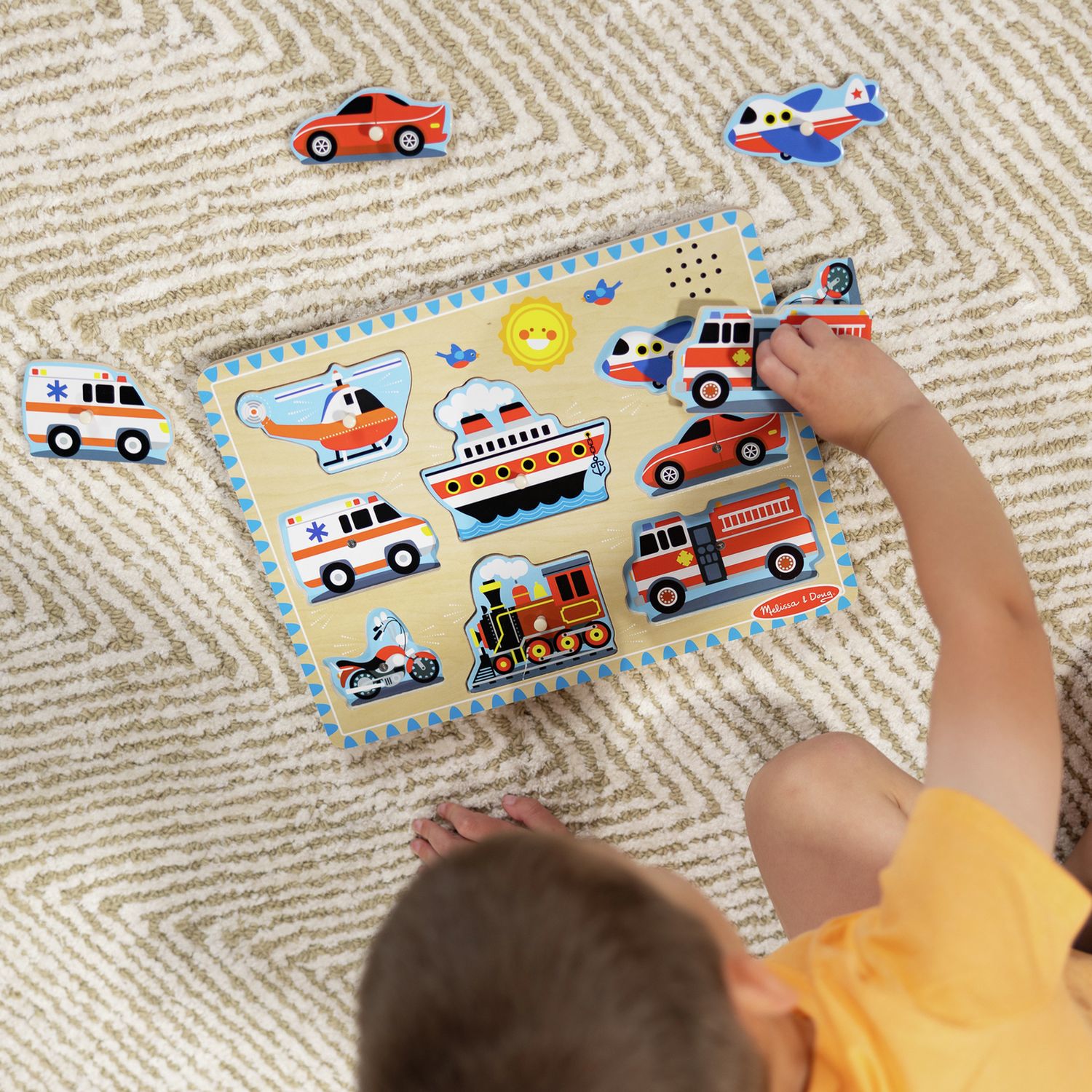 Melissa & Doug sound puzzle 8-piece, imported from the UK