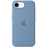 Apple iPhone 16e silicone phone case in Winter Blue - British product
