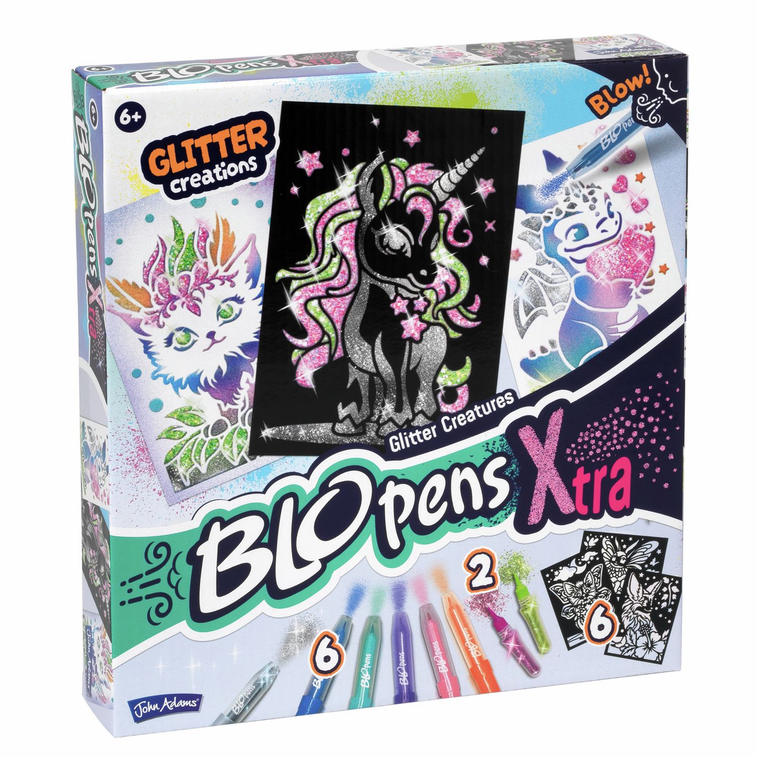 BLOPENS Xtra Glitter Creatures Set art kit (British brand)