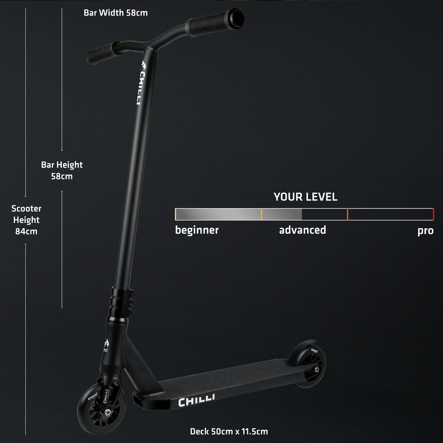 Chilli Reaper stunt scooter kids 110mm wheels, imported from the UK