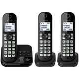 Panasonic cordless phone triple handset pack with answer machine (British brand)