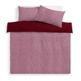 Habitat Gingham Seersucker Burgundy bedding set single - British product