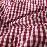 Habitat Gingham Seersucker Burgundy bedding set single - British product