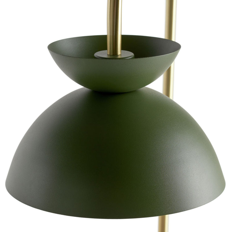 Habitat green floor lamp with marble base, imported from the UK