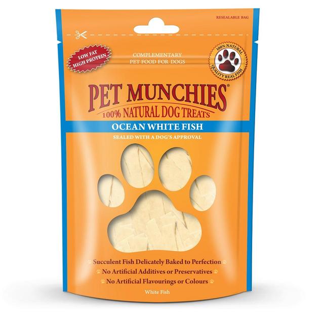 Pet Munchies 100% Natural Ocean White Fish Dog Treats   100g