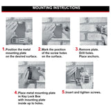 Master Lock reinforced certified wall mounted key safe - British product