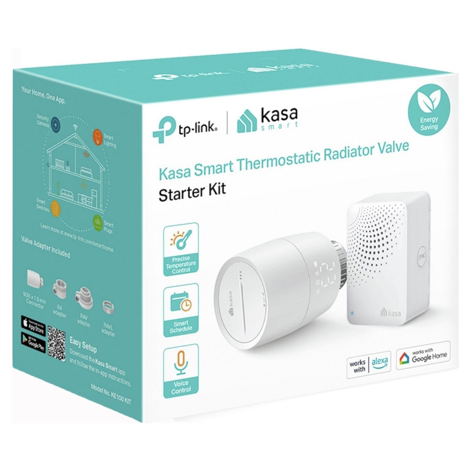 TP-Link Kasa KE100 smart thermostat radiator valve with hub, UK version