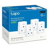 Tapo P110M 4-pack mini smart plug, Matter certified (British brand)