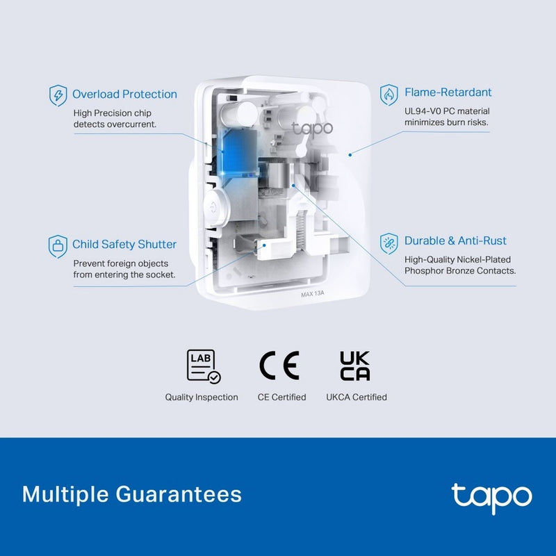 Tapo P110M 4-pack mini smart plug, Matter certified (British brand)