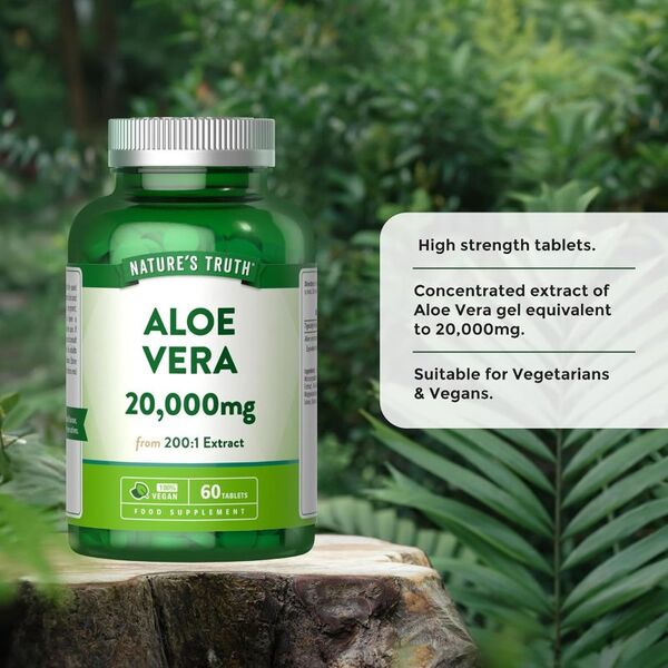 Nature's Truth Aloe Vera tablets 20,000mg 60 count (British brand)
